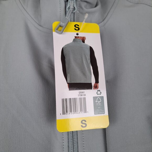 32 Degrees Heat Men's Tech Vest Gray 3 Zipper Pockets Size S NWT - Picture 5 of 9